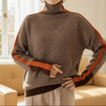 Elisabeth | Edler Rollkragenpullover mit Fischgrätmuster - Ansicht 4