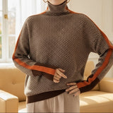 Elisabeth | Edler Rollkragenpullover mit Fischgrätmuster - Ansicht 4