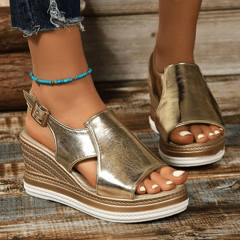 Bianca - Stylische Metallic-Sandalen - Ansicht 19