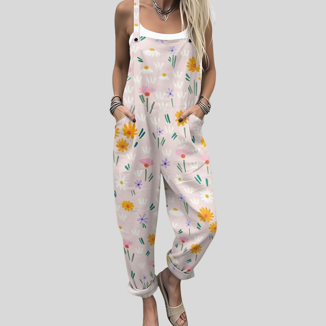 Florale Latzhose Zartrosa von Stefanie Berlin