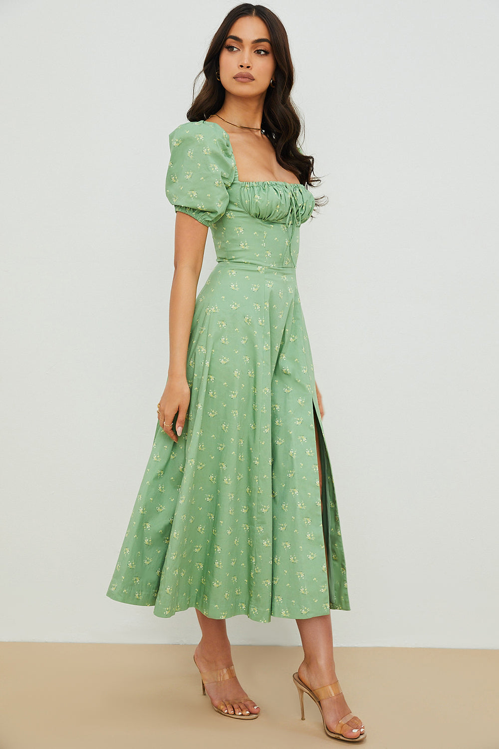Anja - Kleid mit Puffärmeln und Blumenprint - Ansicht 5