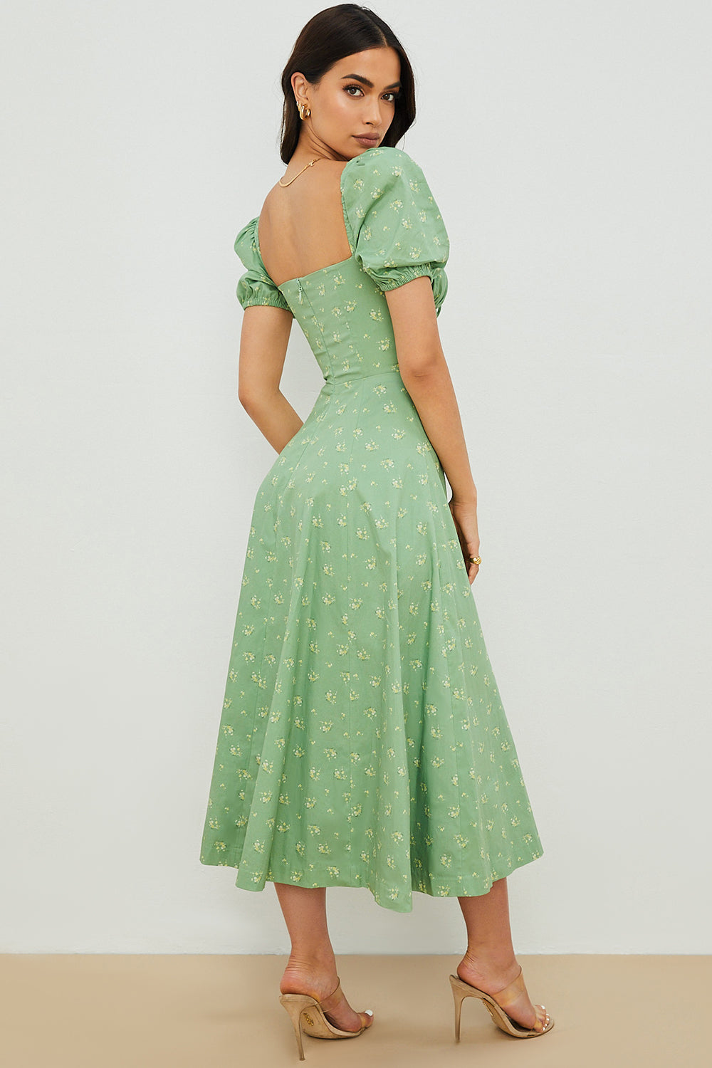 Anja - Kleid mit Puffärmeln und Blumenprint - Ansicht 2