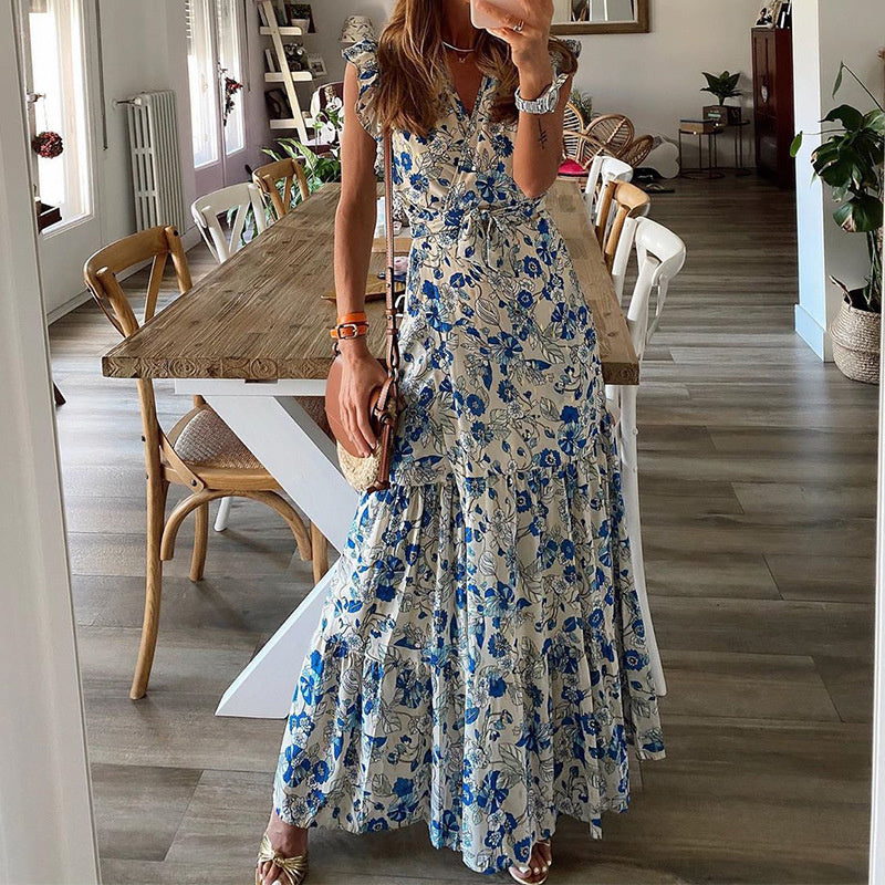 Sonja - Maxi Kleid mit Blumenmuster von Stefanie Berlin