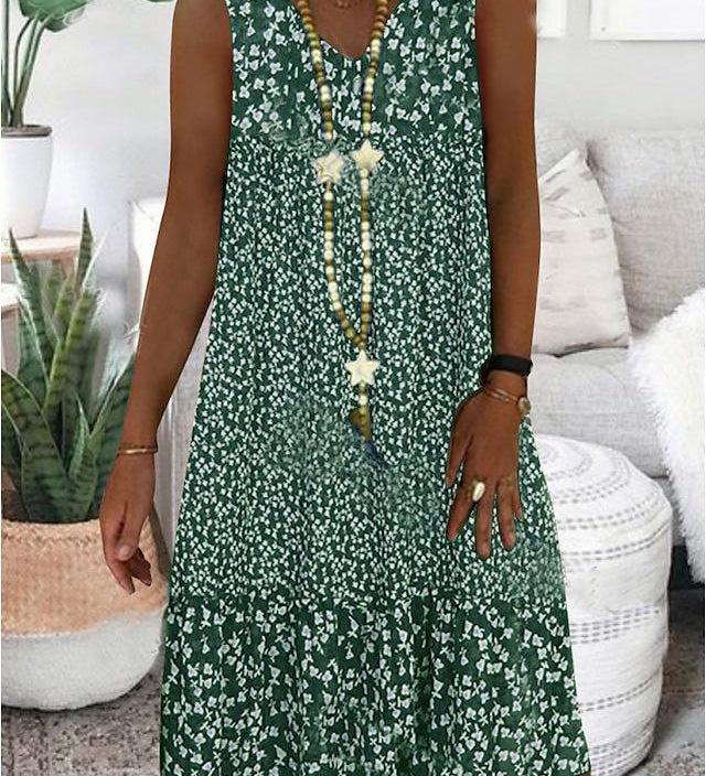 Ayla | Ärmelloses Kleid mit V-Ausschnitt - Ansicht 2