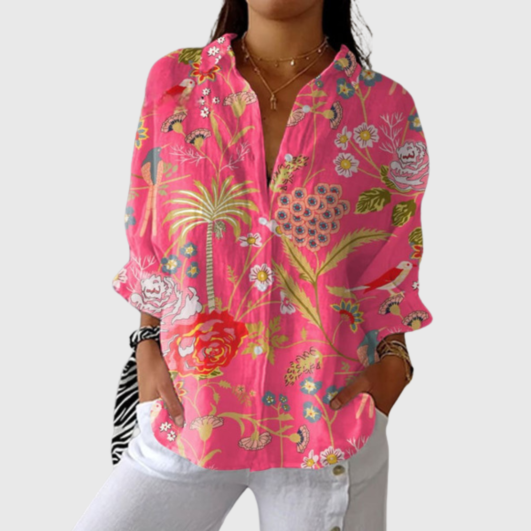 Leichte und farbenfrohe Druckbluse von Stefanie Berlin