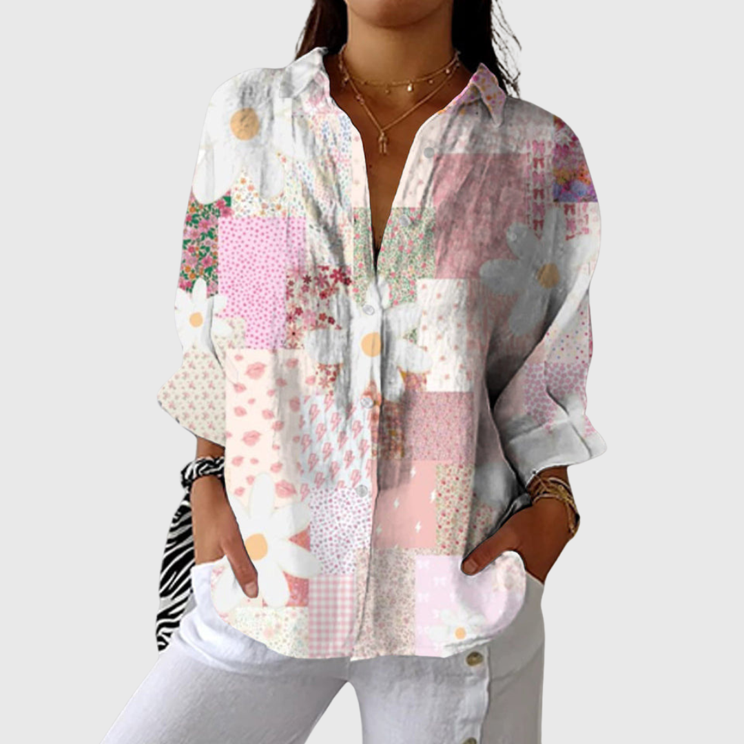 Leichte und farbenfrohe Druckbluse von Stefanie Berlin