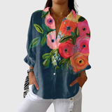 Leichte und farbenfrohe Druckbluse von Stefanie Berlin