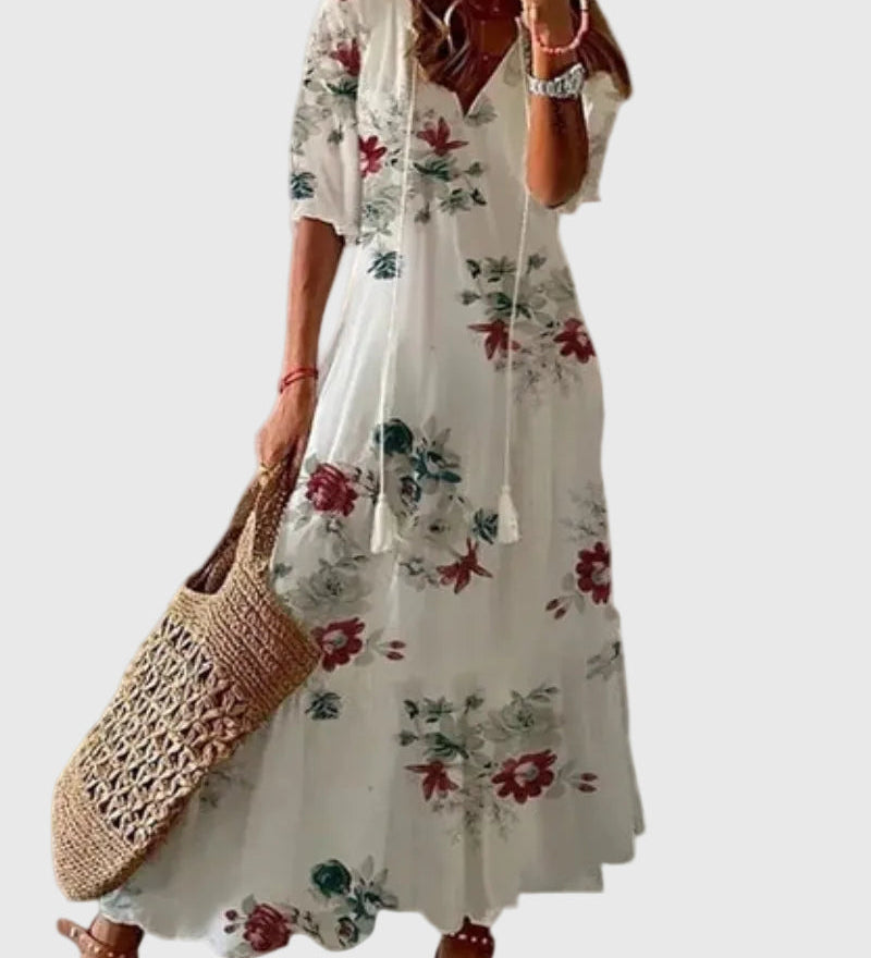 Amalia | Vintage Boho Maxikleid für den Sommer - Ansicht 7