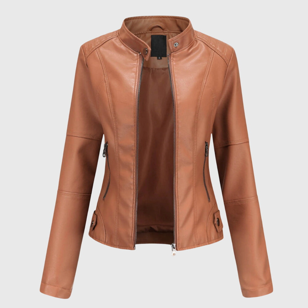 Giorgina™ - Elegante Lederjacke für Frauen - Ansicht 3