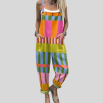 Bunte Latzhose mit Karomuster von Stefanie Berlin