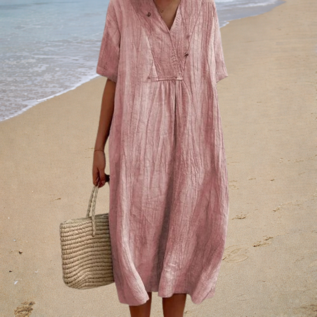 Bequeme Sommerkleid Blau - Ansicht 3