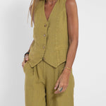 Andrea - Ensemble Gilet mit Knöpfen & Weite Hose - Ansicht 6