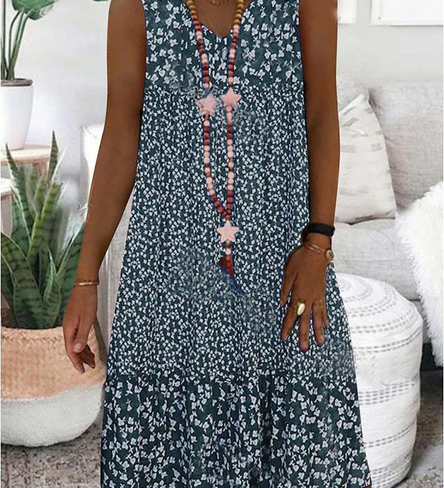 Ayla | Ärmelloses Kleid mit V-Ausschnitt - Ansicht 5