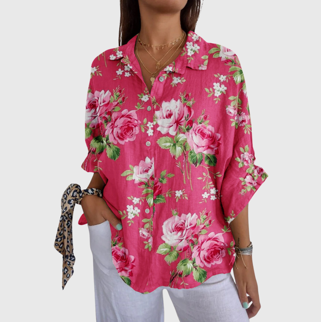 Leichte und farbenfrohe bedruckte Bluse von Stefanie Berlin