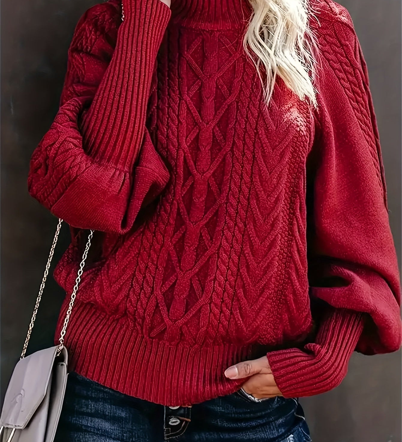 Lena | Langer, Lässiger Pullover mit langen Ärmeln - Ansicht 2