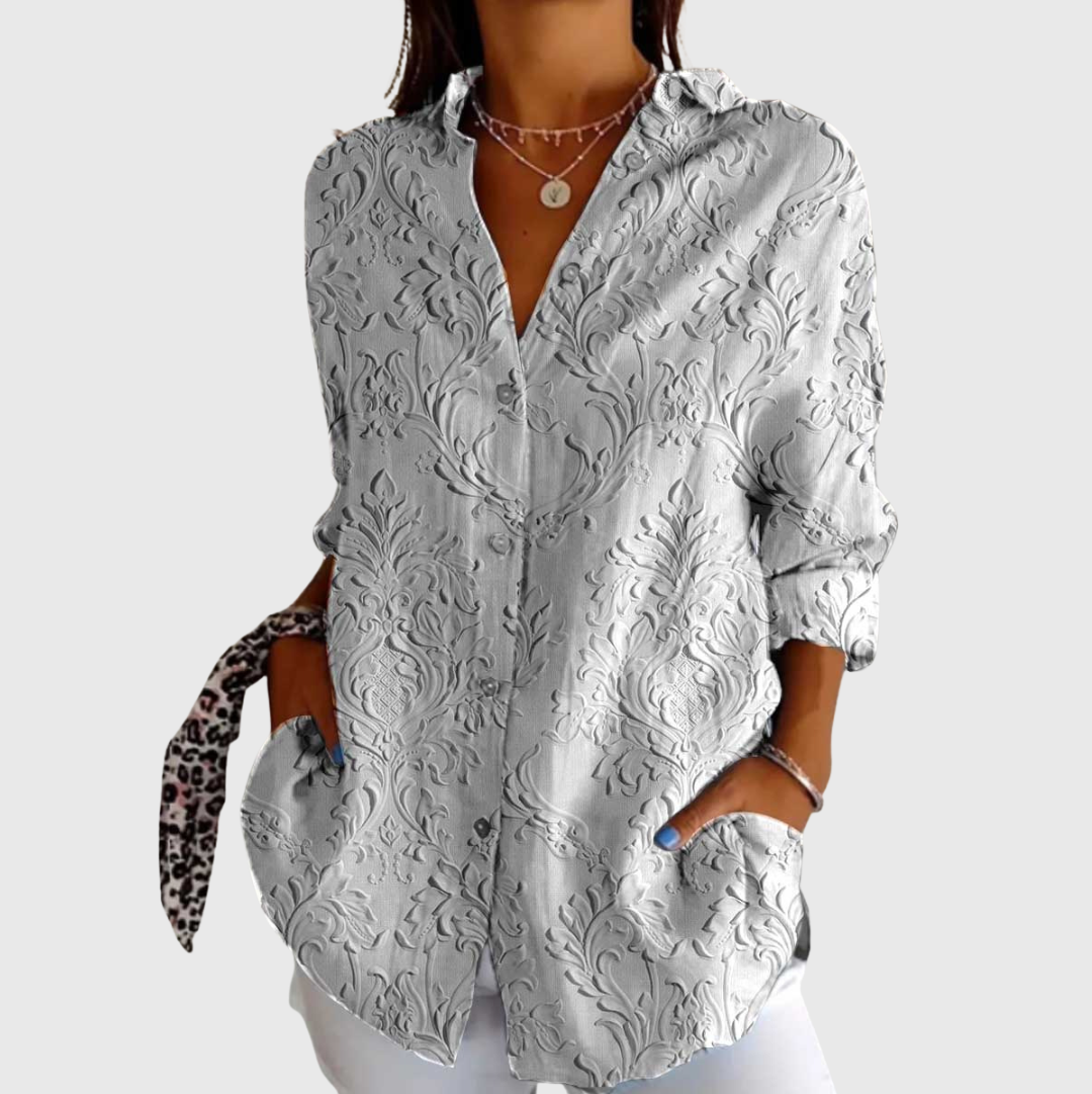 Leichte und farbenfrohe Druckbluse von Stefanie Berlin