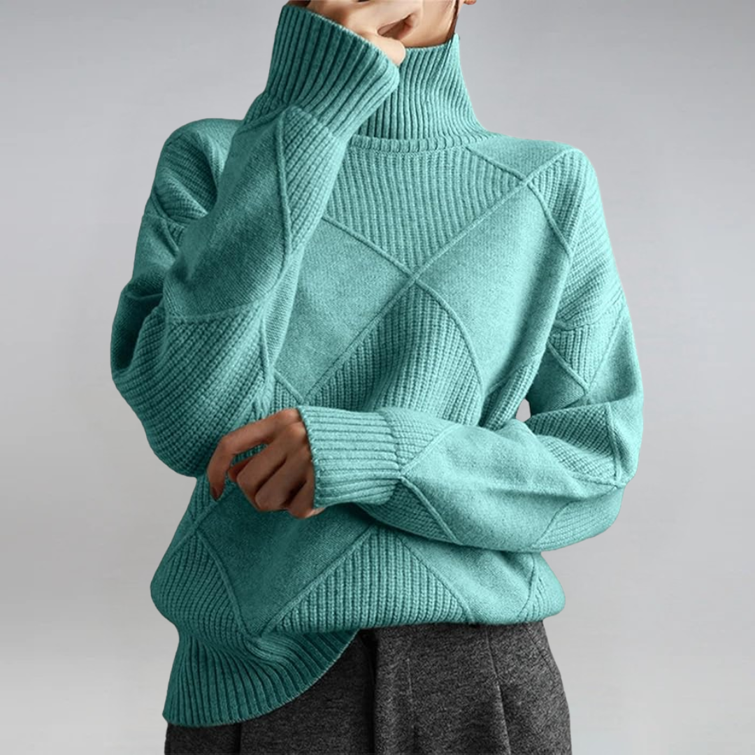 Laura | Luxuriöser Kaschmirpullover mit Stehkragen - Ansicht 9