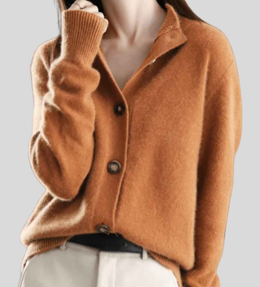 Claire | Kaschmir Cardigan im Retro-Stil - Ansicht 3