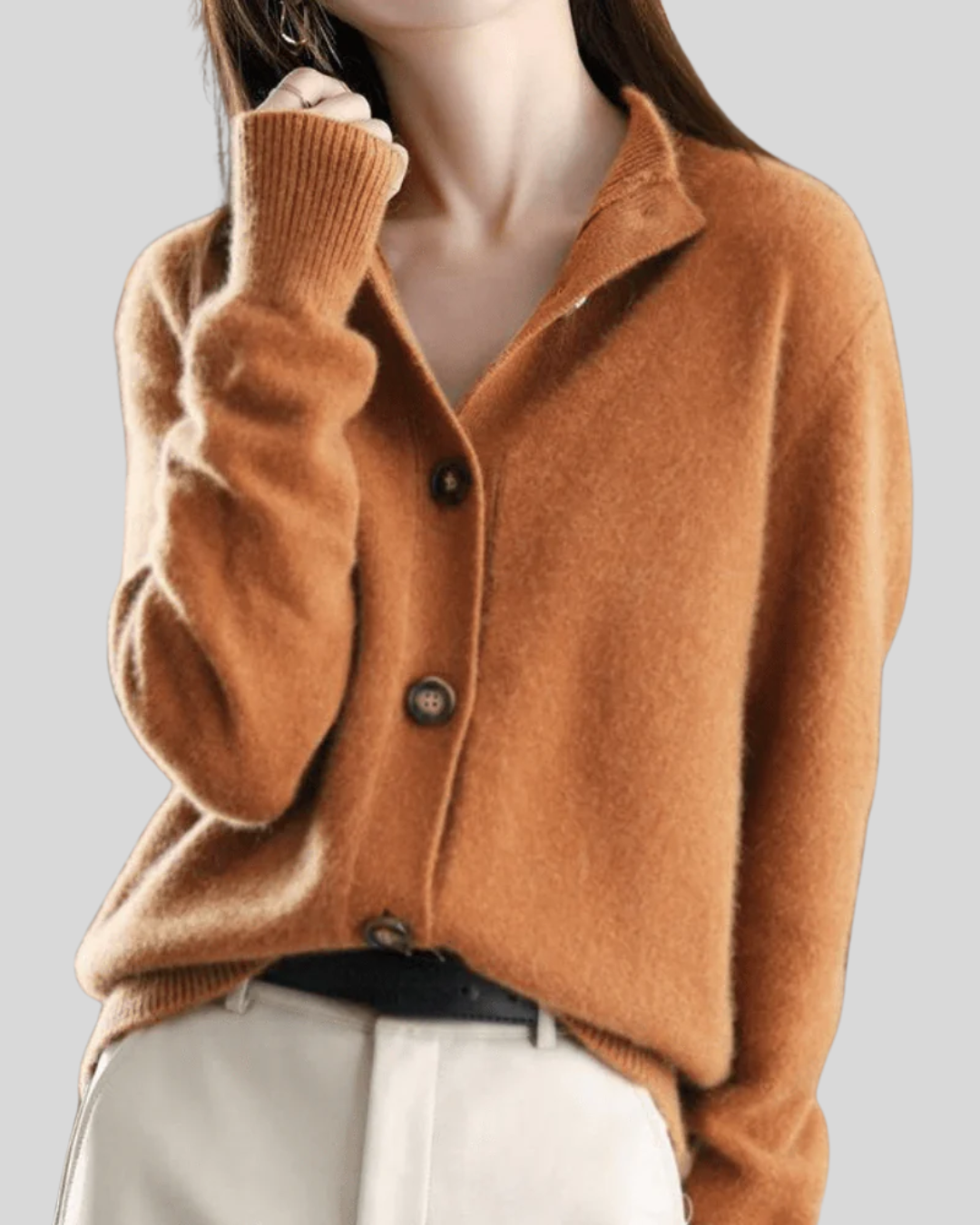 Claire | Kaschmir Cardigan im Retro-Stil - Ansicht 3