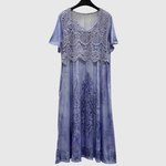 Indigo | Elegantes Midi-Kleid mit Blumenmuster - Ansicht 8