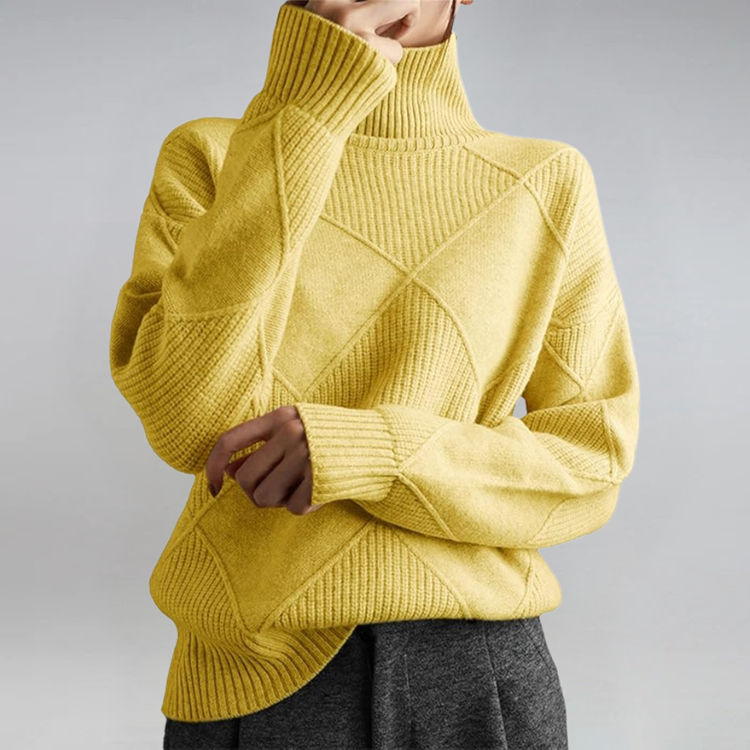 Laura | Luxuriöser Kaschmirpullover mit Stehkragen - Ansicht 5