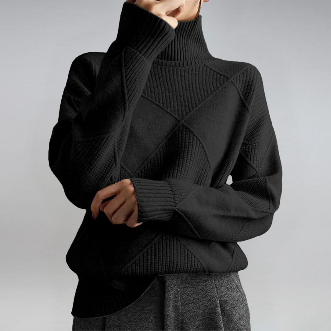 Laura | Luxuriöser Kaschmirpullover mit Stehkragen - Ansicht 11