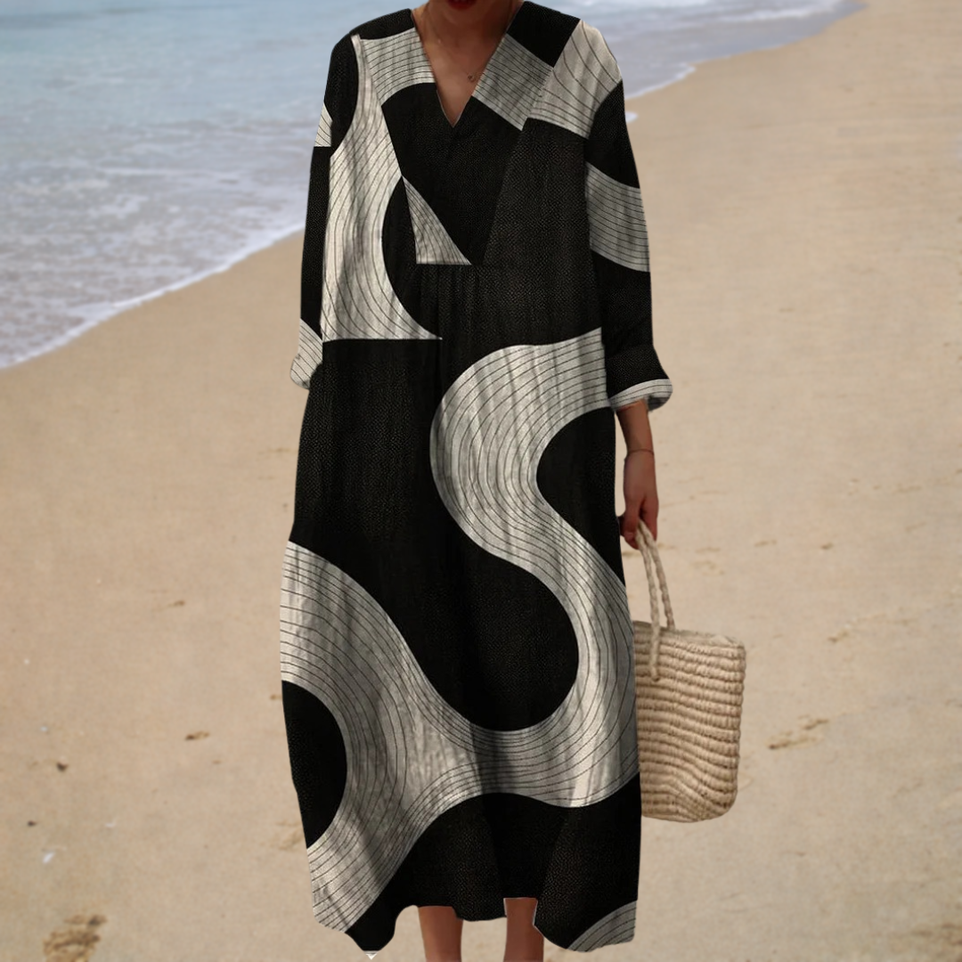 Flatterndes Bedrucktes Sommerkleid von Stefanie Berlin