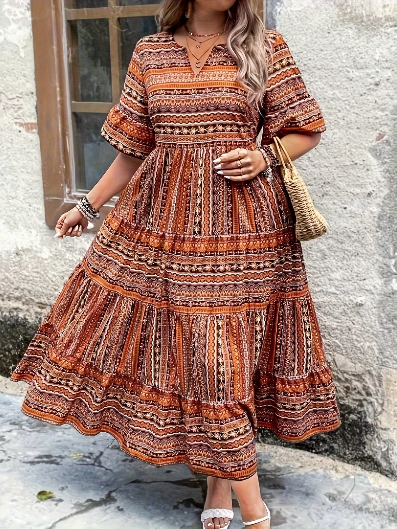 Janina - Fließendes Ethno-Kleid - Ansicht 6