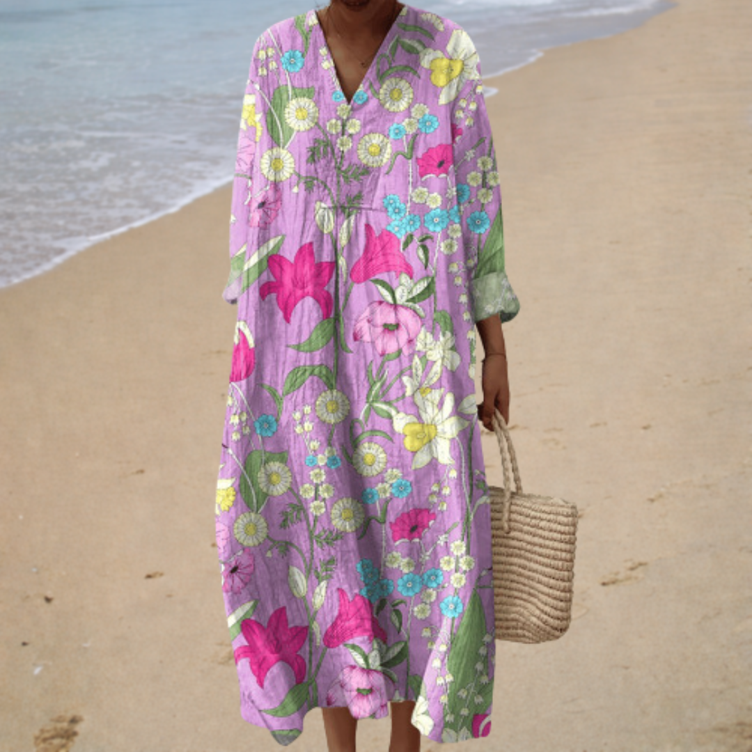 Flatterndes Sommerkleid mit Print von Stefanie Berlin