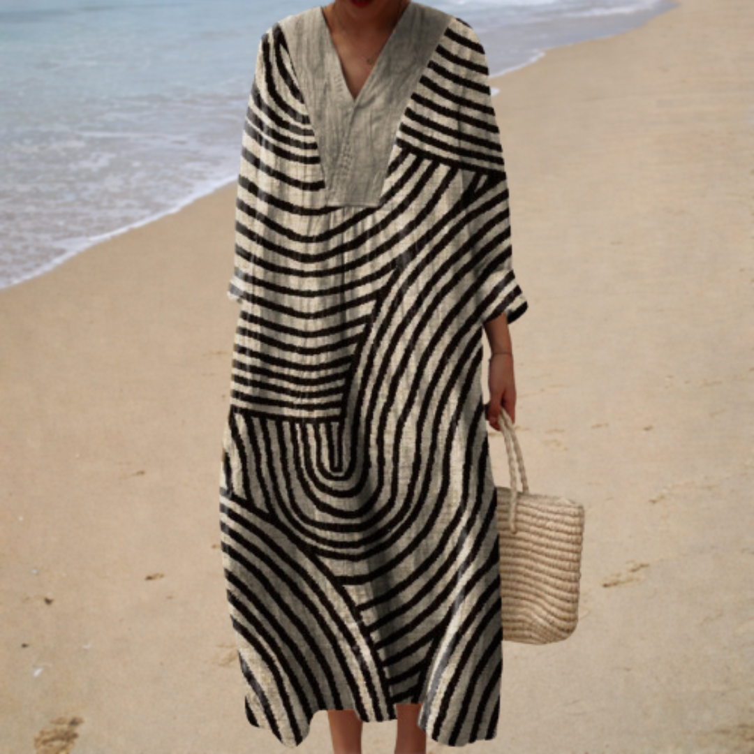 Flatterndes Sommerkleid mit Print von Stefanie Berlin