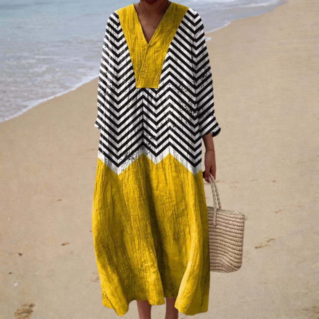 Flatterndes Bedrucktes Sommerkleid von Stefanie Berlin