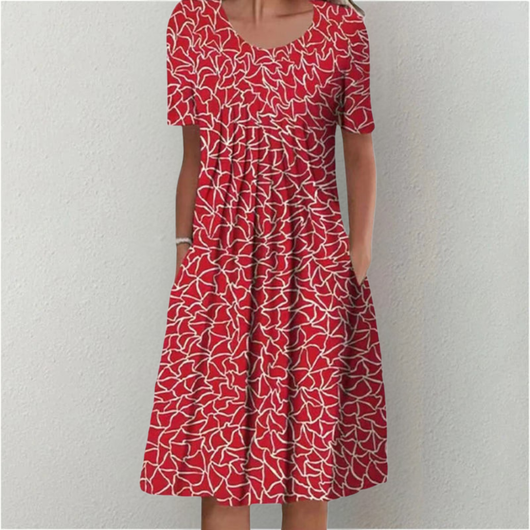 Tanja | Elegantes und lässiges Blumenkleid mit Taschen - Ansicht 6