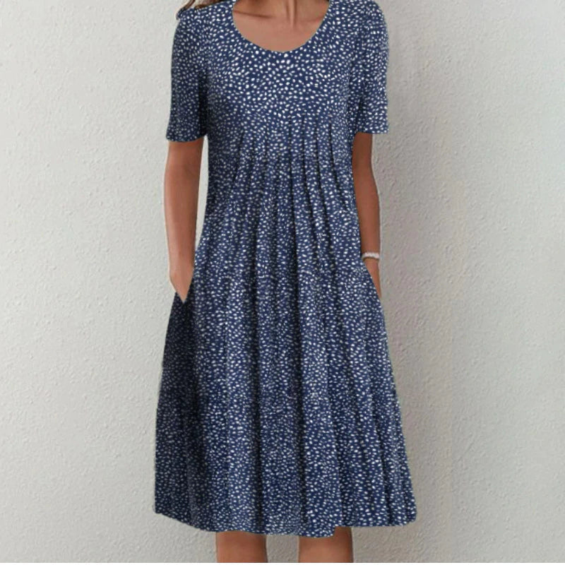 Tanja | Elegantes und lässiges Blumenkleid mit Taschen - Ansicht 5
