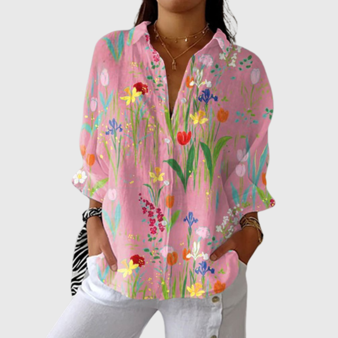 Leichte und farbenfrohe bedruckte Bluse von Stefanie Berlin