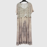 Indigo | Elegantes Midi-Kleid mit Blumenmuster - Ansicht 7