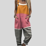 Color-Block Latzhose Orange-Rosa von Stefanie Berlin
