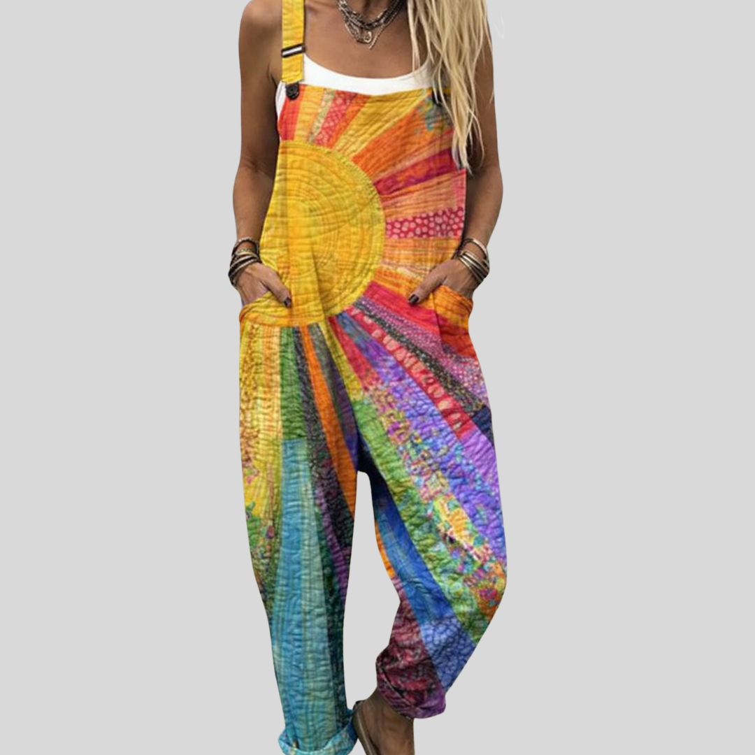 Bunte Latzhose Sonne Batik von Stefanie Berlin