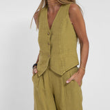 Andrea - Ensemble Gilet mit Knöpfen & Weite Hose - Ansicht 7