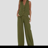 Andrea - Ensemble Gilet mit Knöpfen & Weite Hose - Ansicht 16