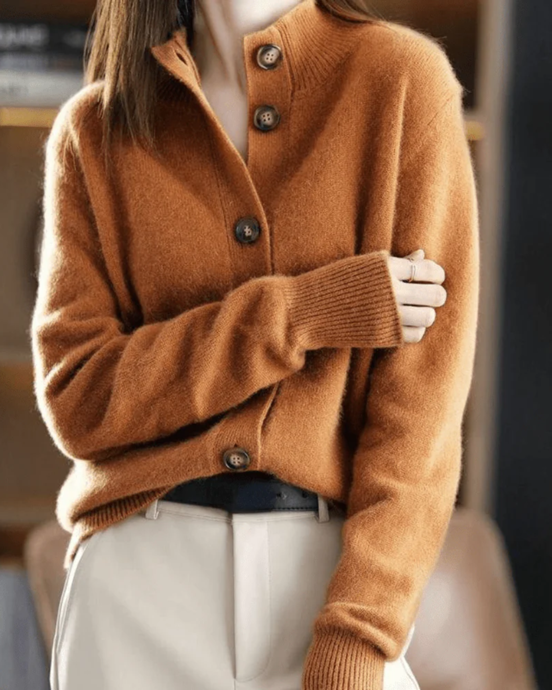 Claire | Kaschmir Cardigan im Retro-Stil - Ansicht 8