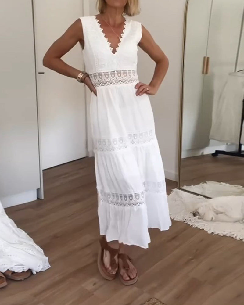 Cornelia - Spitzen-Camisolekleid mit V-Ausschnitt - Ansicht 5