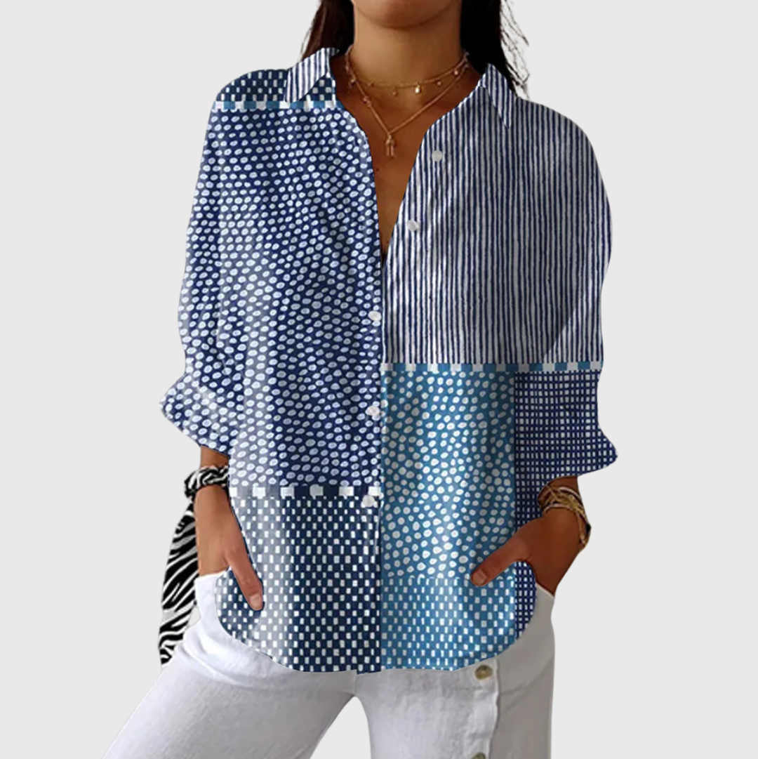 Leichte und farbenfrohe Druckbluse von Stefanie Berlin