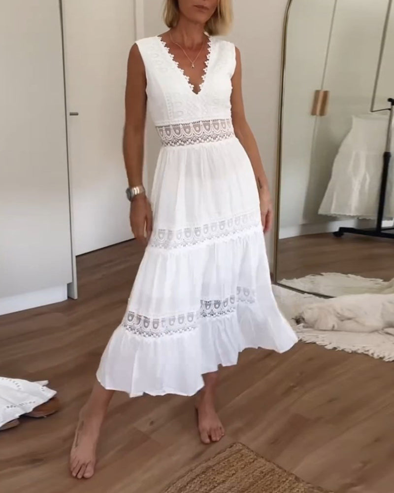 Cornelia - Spitzen-Camisolekleid mit V-Ausschnitt - Ansicht 2