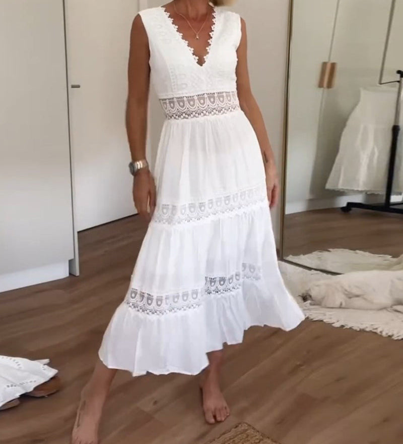 Cornelia - Spitzen-Camisolekleid mit V-Ausschnitt - Ansicht 2