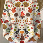 Petra | Waffelstrick-Pullover mit Herbstmotiven | Stefanie Berlin