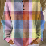Doris | Waffelstrick-Pullover mit Pastellkaro | Stefanie Berlin