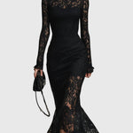Monica | Elegantes Maxikleid mit ausgestelltem Spitzenrock von Stefanie Berlin