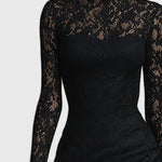 Monica | Elegantes Maxikleid mit ausgestelltem Spitzenrock - Ansicht 3
