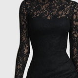 Monica | Elegantes Maxikleid mit ausgestelltem Spitzenrock - Ansicht 3