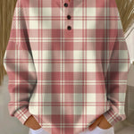 Heike | Waffelstrick-Pullover mit rosa Karo | Stefanie Berlin